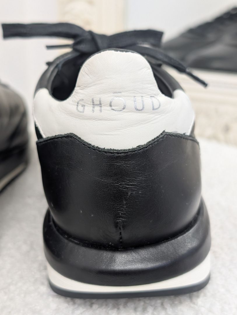 Ghoud Black Mono Rush Sneaker. Size 40.