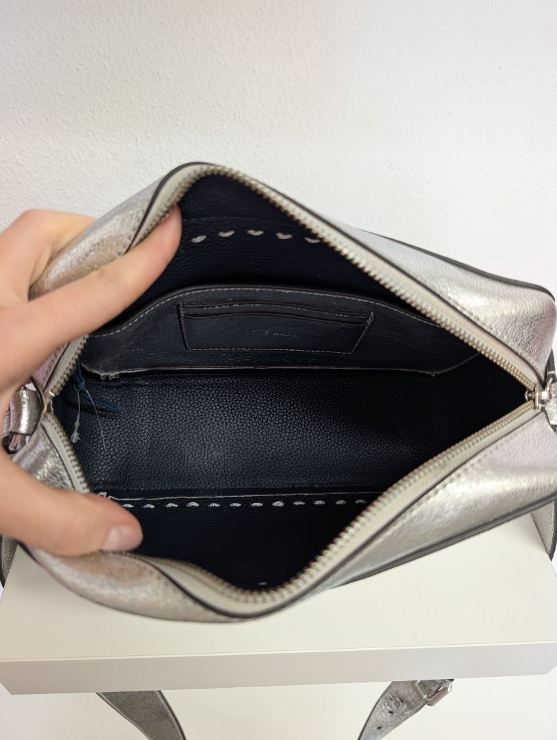 Cole Haan Metallic Silver Cross Body Bag