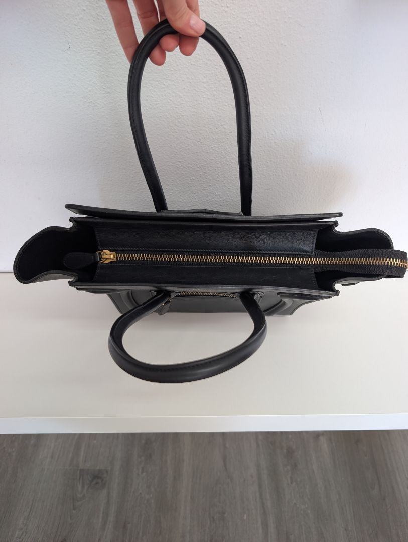 Celine Black Luggage Tote Bag