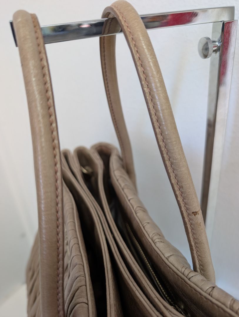 Miu Miu Taupe Matelassé Tote