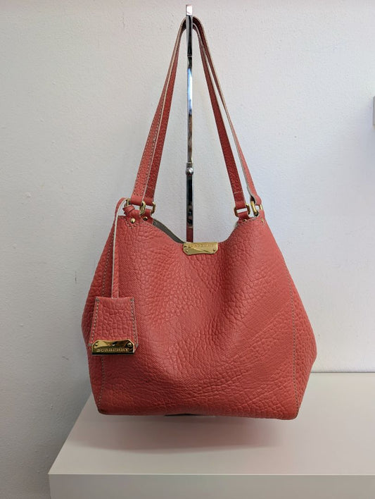 Burberry Canterbury Rose Pink Embossed Check Tote Bag