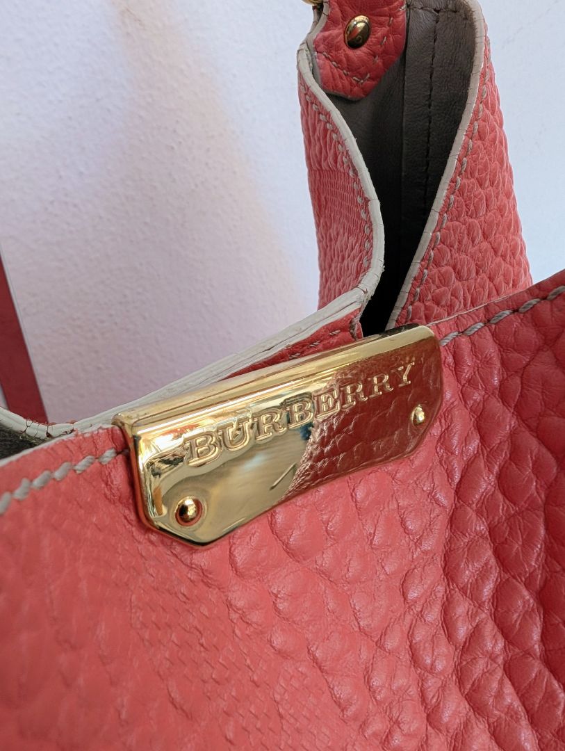Burberry Canterbury Rose Pink Embossed Check Tote Bag