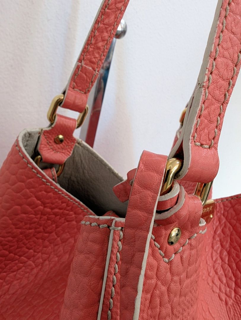 Burberry Canterbury Rose Pink Embossed Check Tote Bag