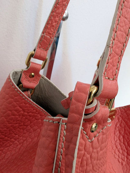 Burberry Canterbury Rose Pink Embossed Check Tote Bag