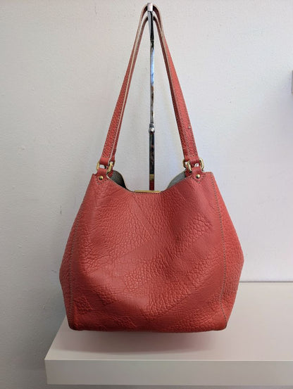 Burberry Canterbury Rose Pink Embossed Check Tote Bag