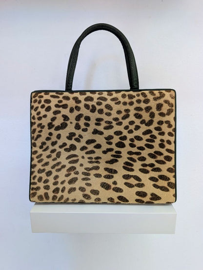 Christian Dior Calf Hair Leopard Print Tote Bag