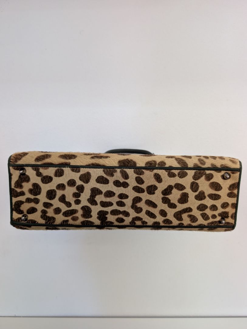 Christian Dior Calf Hair Leopard Print Tote Bag