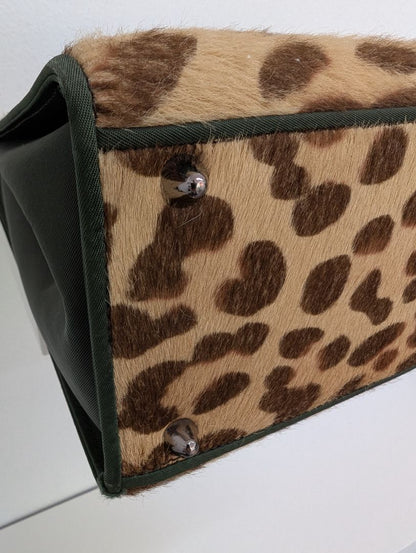 Christian Dior Calf Hair Leopard Print Tote Bag
