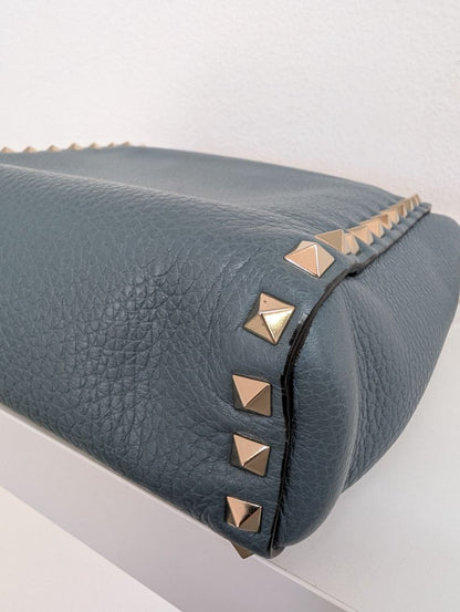 Valentino Garavani Rockstud Blue Satchel Bag