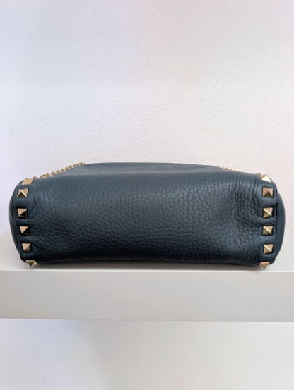 Valentino Garavani Rockstud Blue Satchel Bag