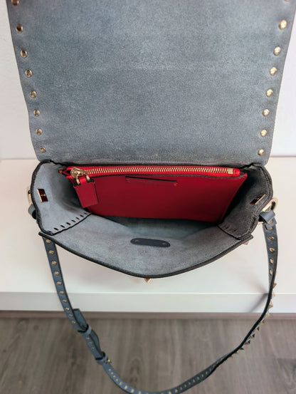 Valentino Garavani Rockstud Blue Satchel Bag