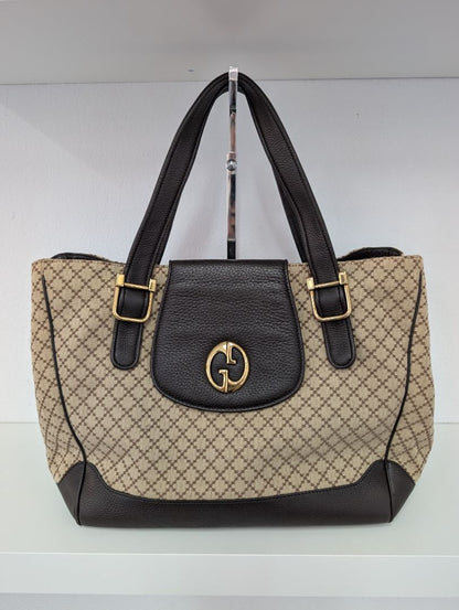Gucci 1973 Diamante Canvas and Leather Medium Tote Bag