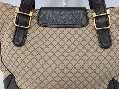 Gucci 1973 Diamante Canvas and Leather Medium Tote Bag