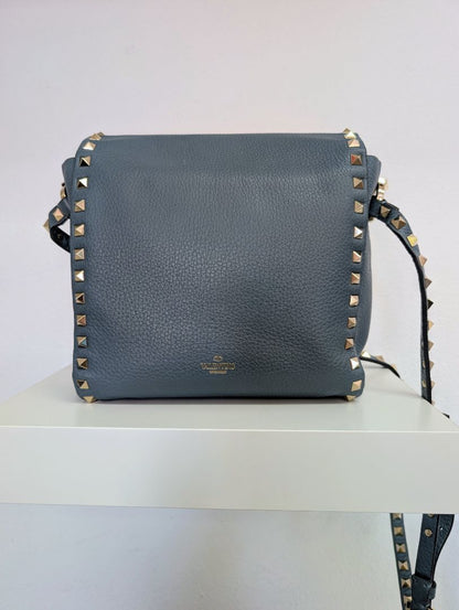 Valentino Garavani Rockstud Blue Satchel Bag