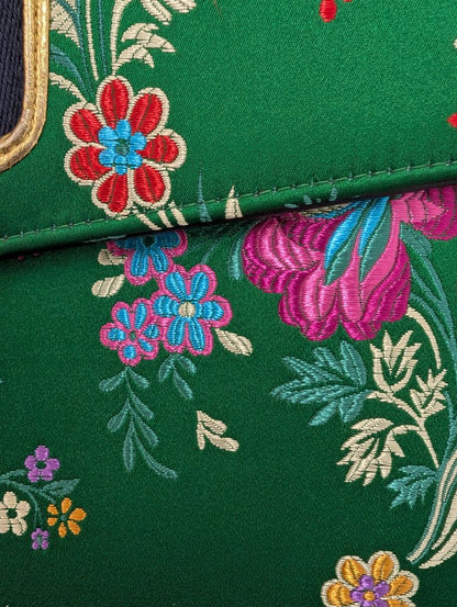 Gucci Sylvie Floral Jacquard Top Handle Bag