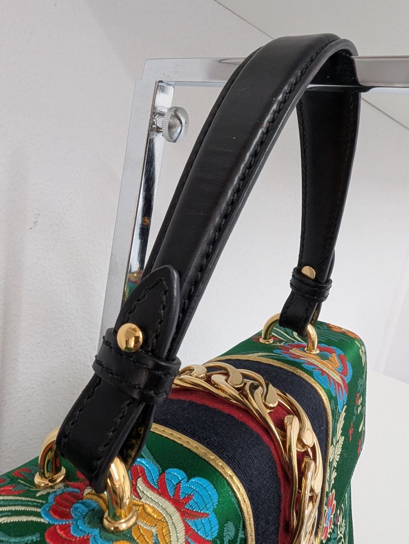 Gucci Sylvie Floral Jacquard Top Handle Bag