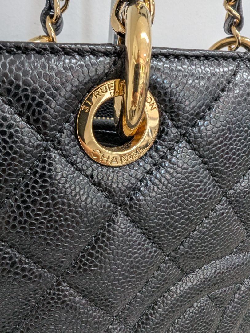 Chanel Caviar Leather Grand Shopping Tote