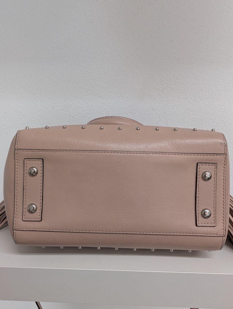 Balmain Panier Polished Leather Mini Bag