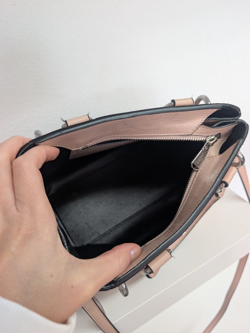 Balmain Panier Polished Leather Mini Bag