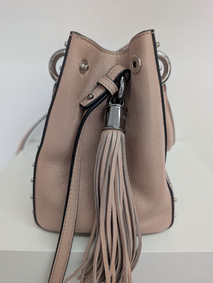 Balmain Panier Polished Leather Mini Bag