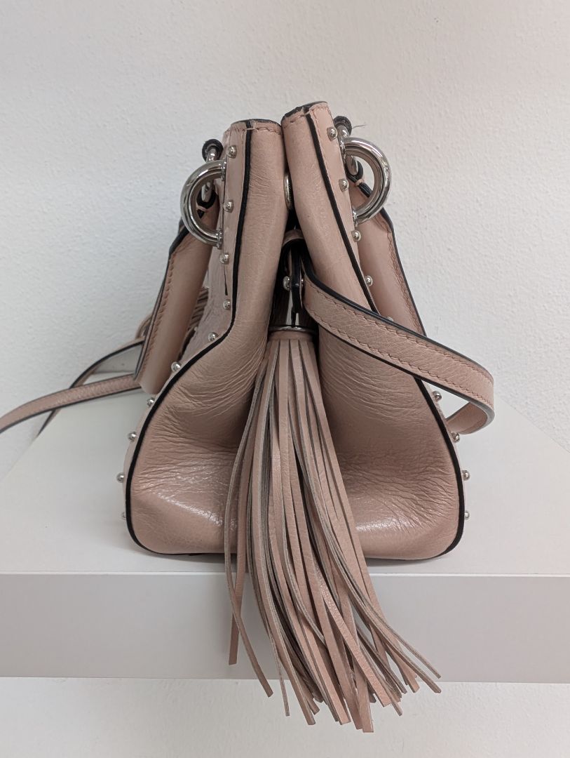 Balmain Panier Polished Leather Mini Bag