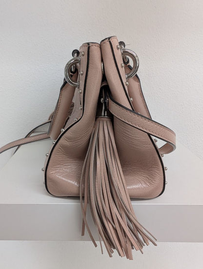 Balmain Panier Polished Leather Mini Bag