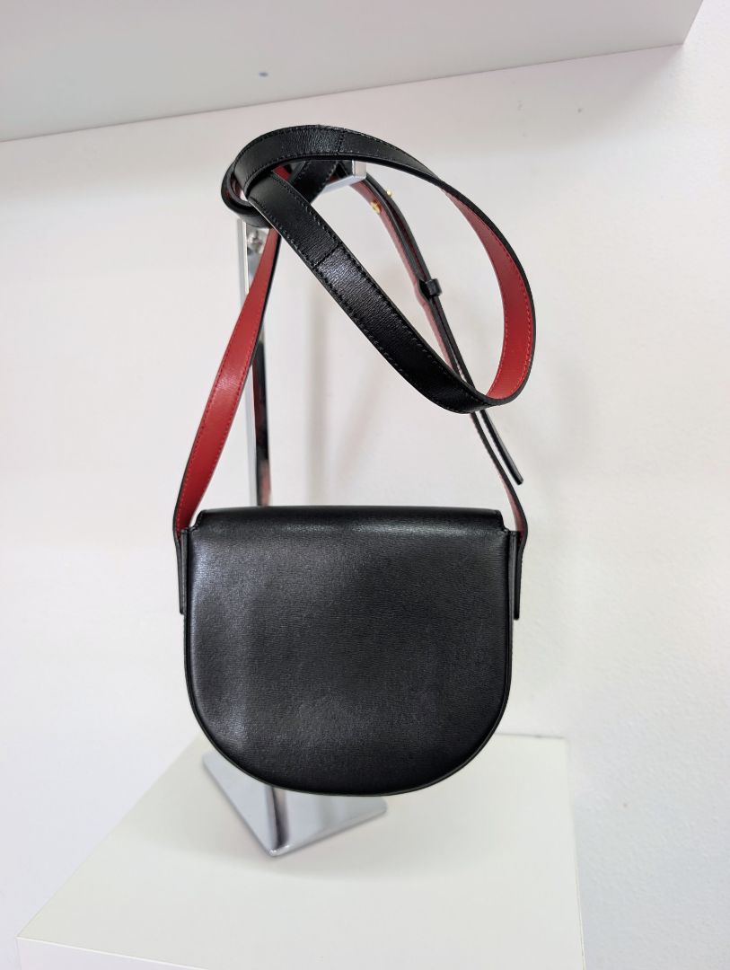 Salvatore Ferragamo Calfskin Gancio City Saddle Bag