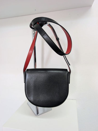 Salvatore Ferragamo Calfskin Gancio City Saddle Bag