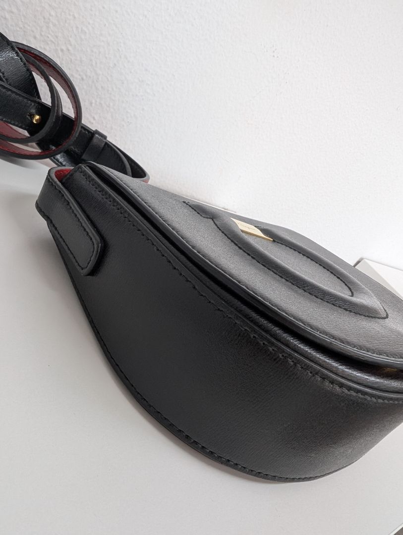 Salvatore Ferragamo Calfskin Gancio City Saddle Bag