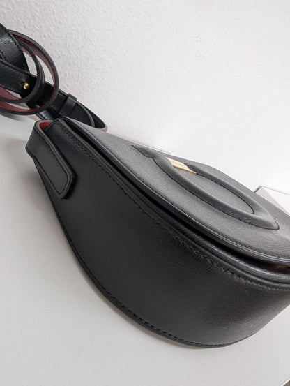 Salvatore Ferragamo Calfskin Gancio City Saddle Bag