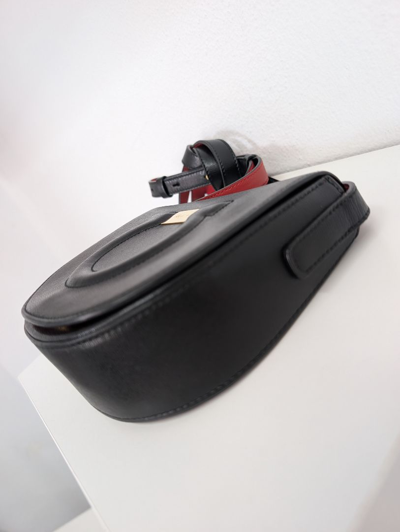 Salvatore Ferragamo Calfskin Gancio City Saddle Bag