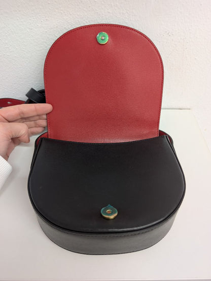 Salvatore Ferragamo Calfskin Gancio City Saddle Bag