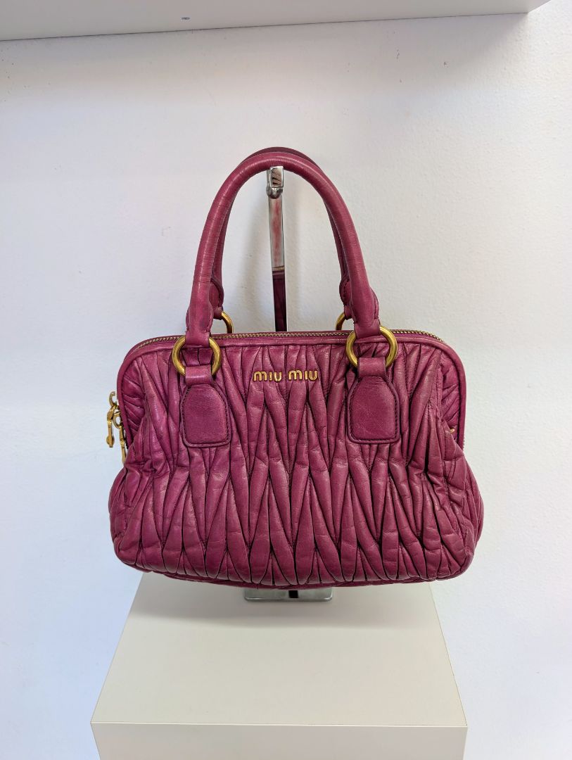 Miu Miu Magenta Matalasse Bag