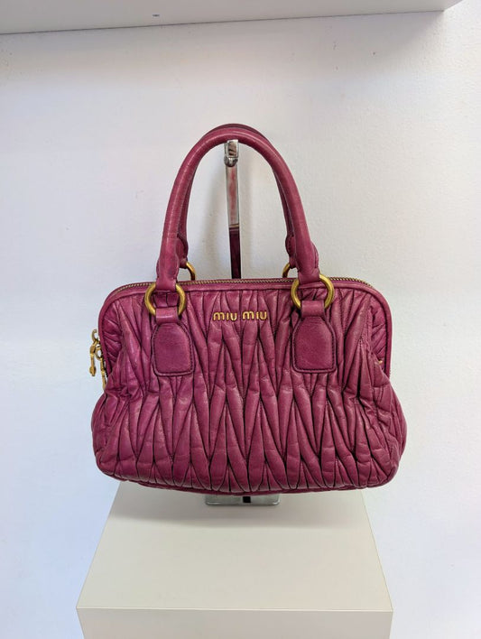 Miu Miu Magenta Matalasse Bag