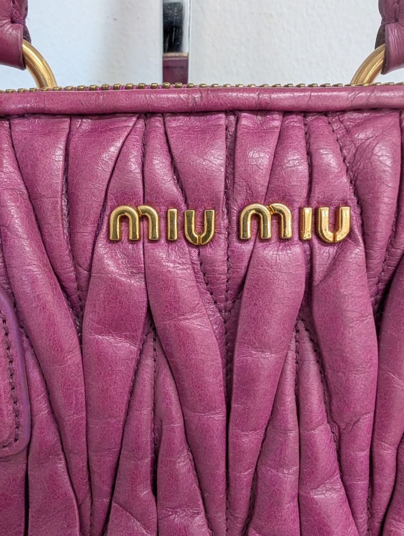 Miu Miu Magenta Matalasse Bag