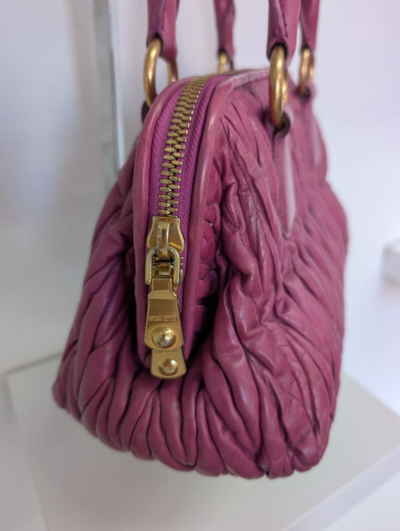 Miu Miu Magenta Matalasse Bag
