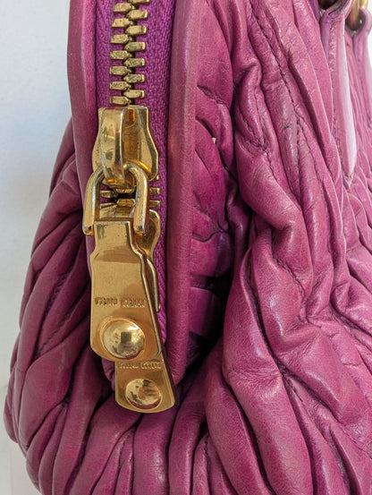 Miu Miu Magenta Matalasse Bag