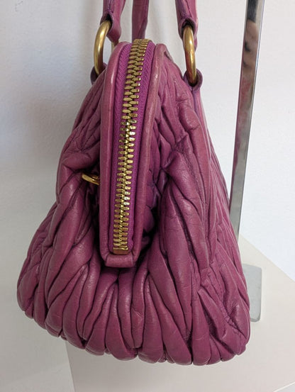 Miu Miu Magenta Matalasse Bag