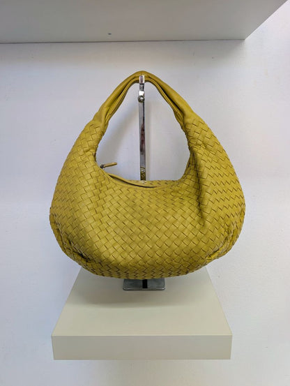 Bottega Veneta Yellow Intrecciato Hobo Bag
