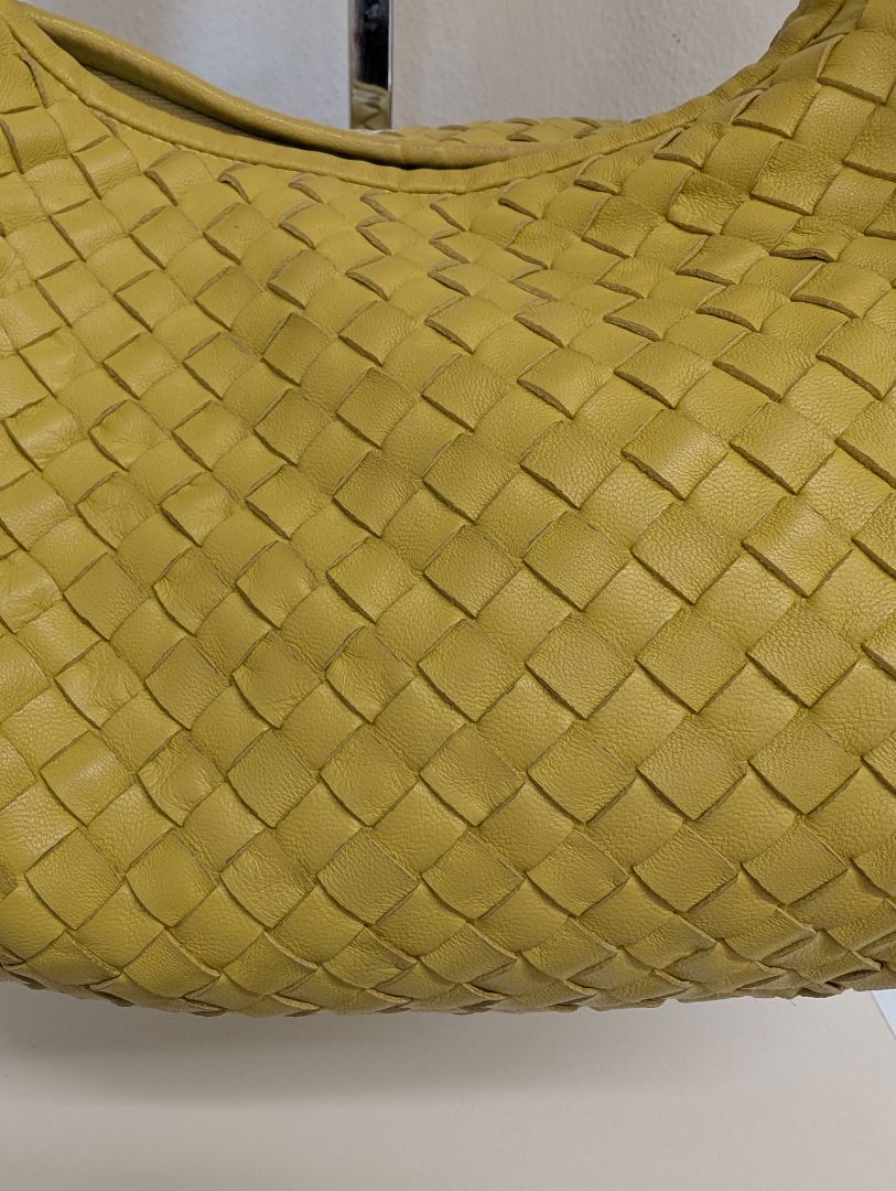 Bottega Veneta Yellow Intrecciato Hobo Bag