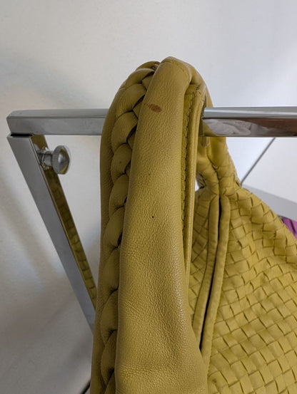 Bottega Veneta Yellow Intrecciato Hobo Bag