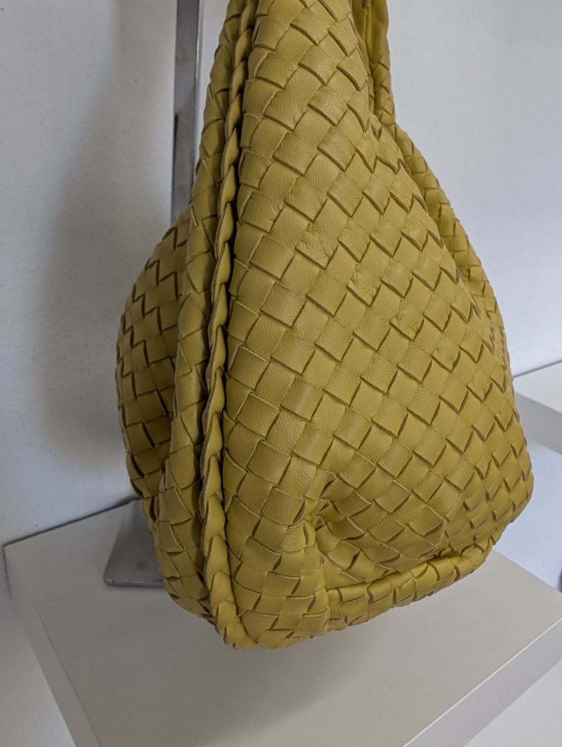 Bottega Veneta Yellow Intrecciato Hobo Bag