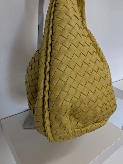 Bottega Veneta Yellow Intrecciato Hobo Bag