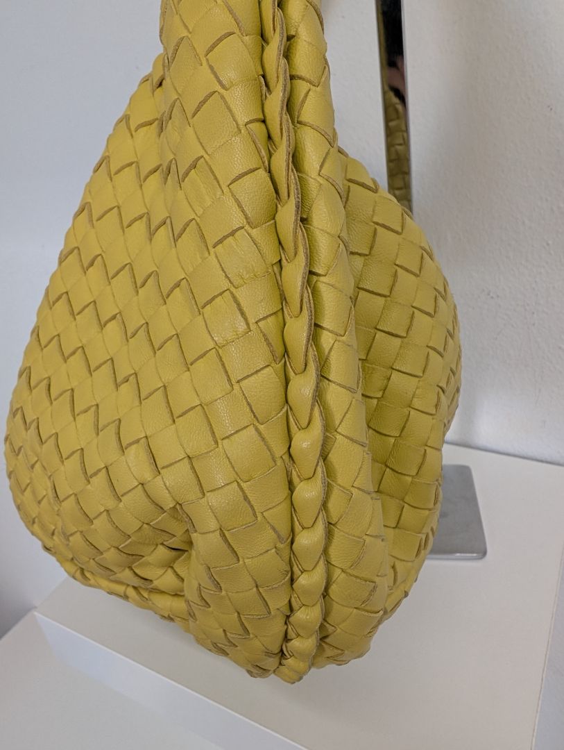 Bottega Veneta Yellow Intrecciato Hobo Bag