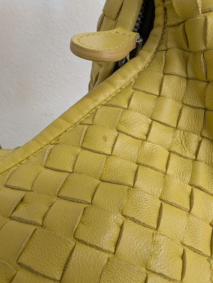 Bottega Veneta Yellow Intrecciato Hobo Bag