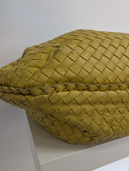 Bottega Veneta Yellow Intrecciato Hobo Bag