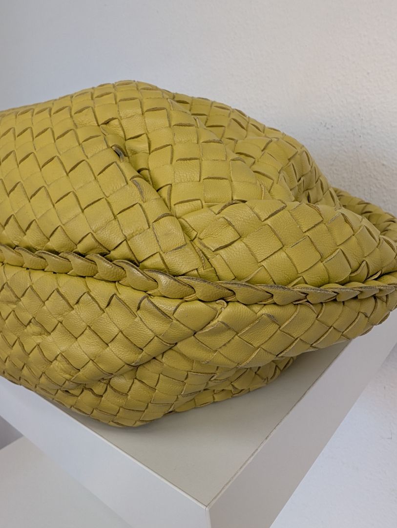 Bottega Veneta Yellow Intrecciato Hobo Bag