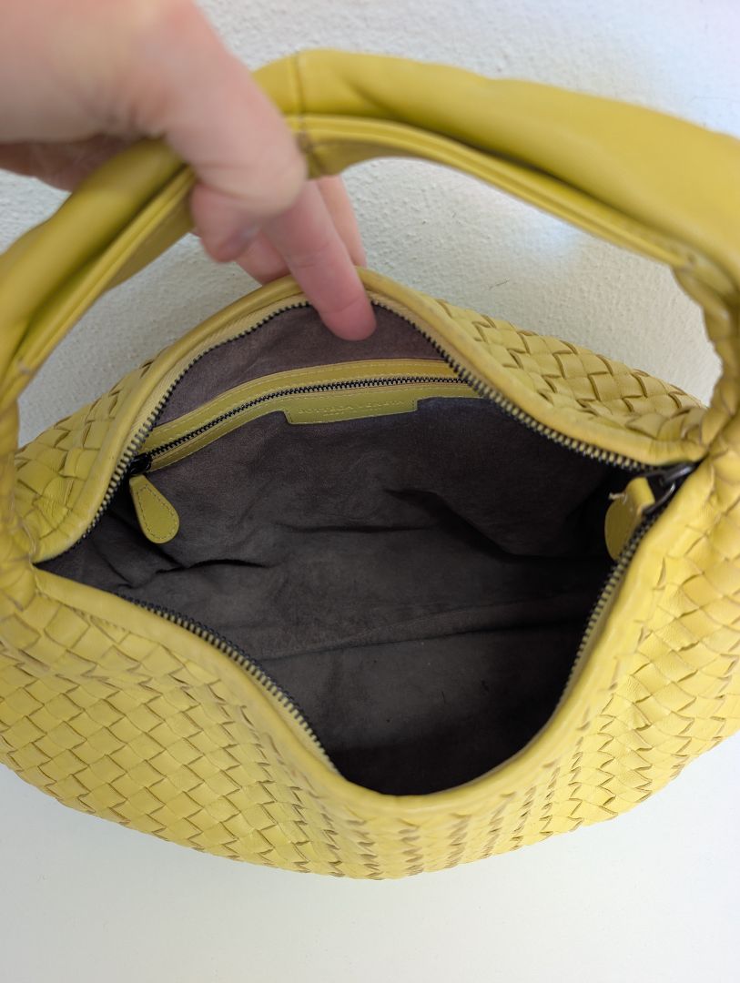 Bottega Veneta Yellow Intrecciato Hobo Bag