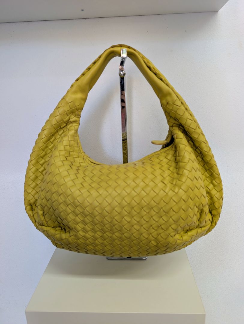 Bottega Veneta Yellow Intrecciato Hobo Bag
