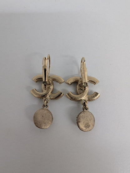 Chanel Faux Pearl Drop Earrings